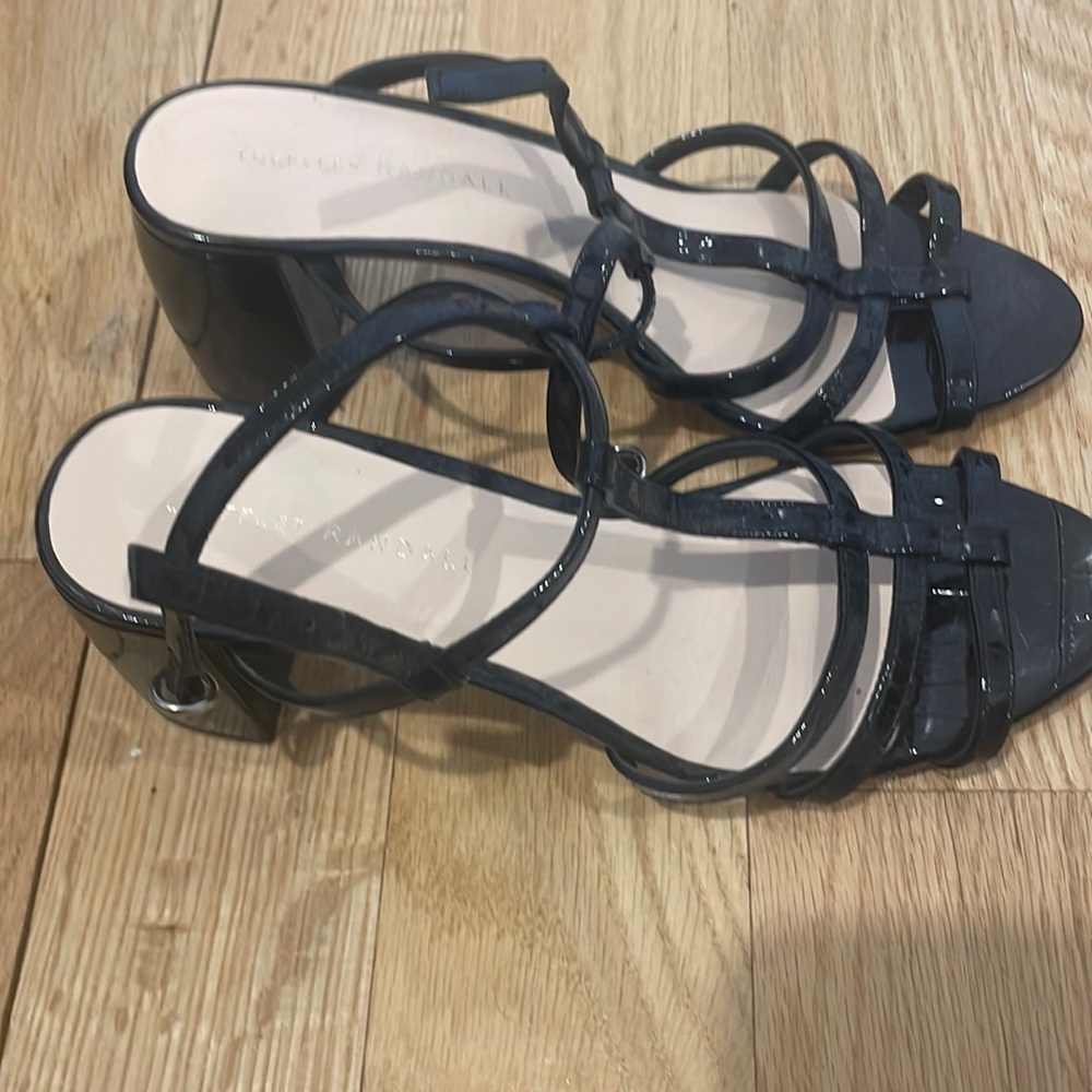 Loeffler Randall black patent leather heels
